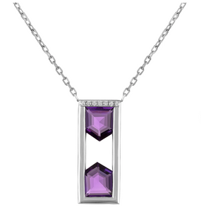 White Gold Amethyst Pendant