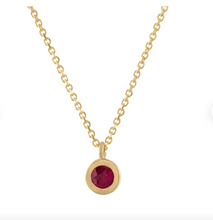 Load image into Gallery viewer, Ruby Pendant Necklace