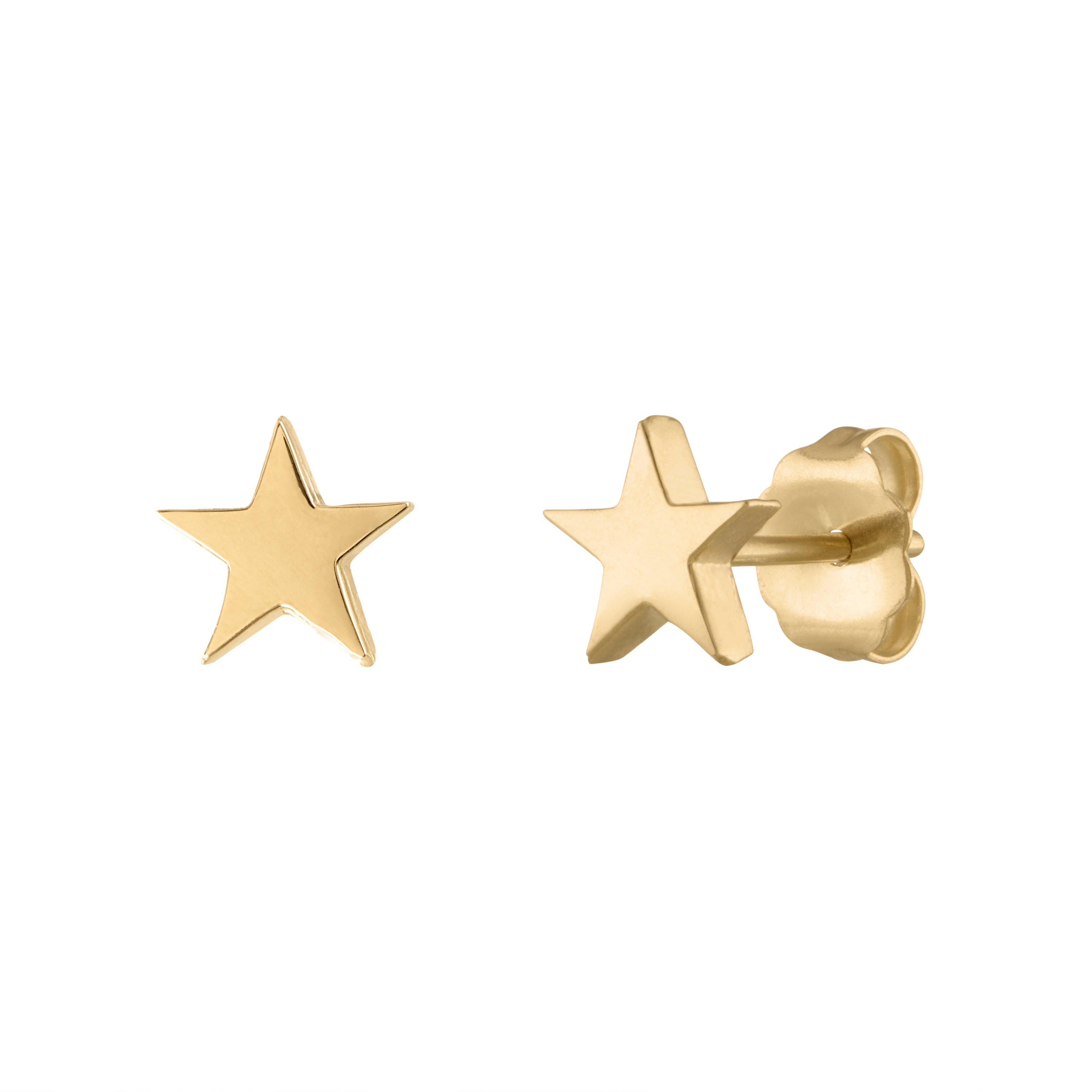 9k solid white gold North Star flat back labret stud earring 6mm – Laura  Bond