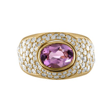 Load image into Gallery viewer, Gold Ring with Diamonds + Interchangeable Gemstones / The Ela Collection