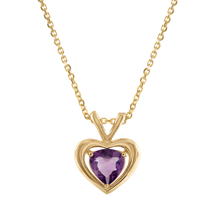 Amethyst Heart Necklace